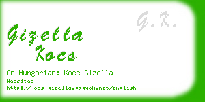 gizella kocs business card